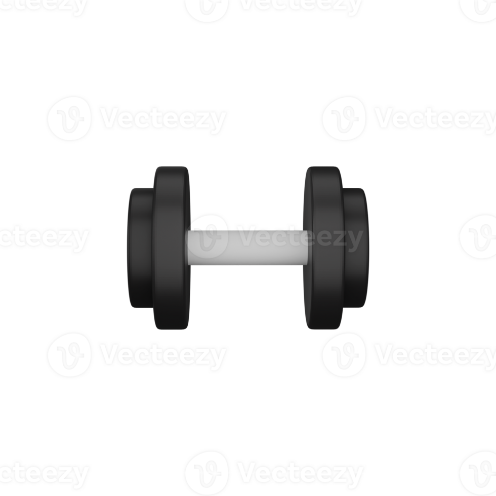 Isolated Grey Dumbbell Icon In 3D Style. png