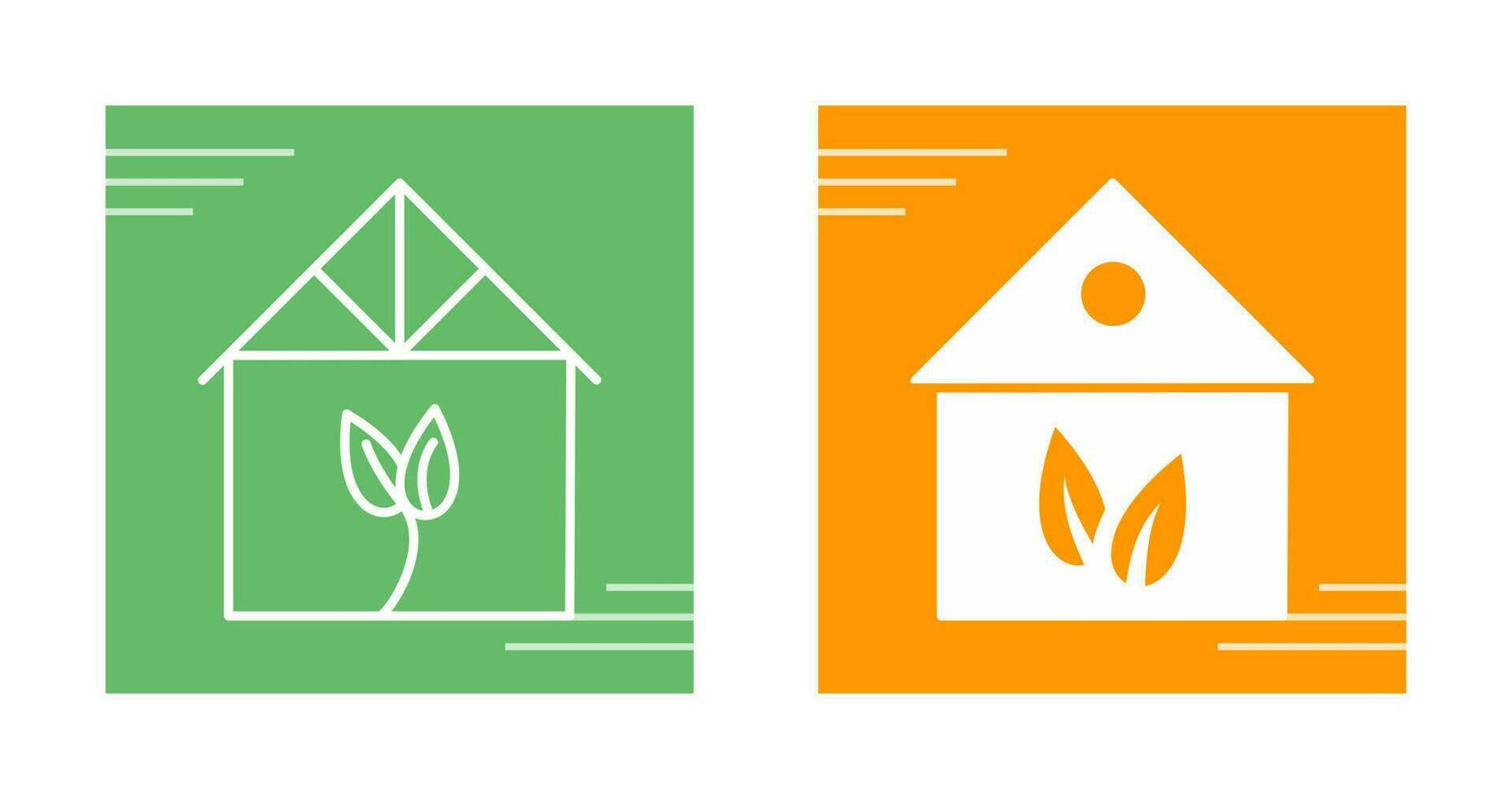 Green House Vector Icon