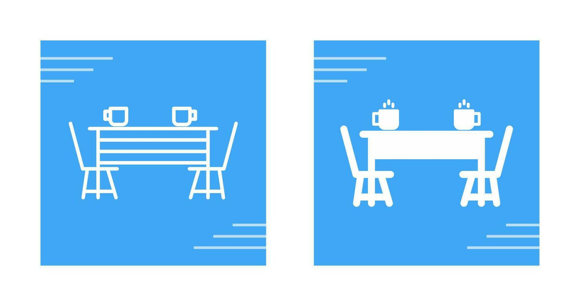 icono de vector de mesa de comedor