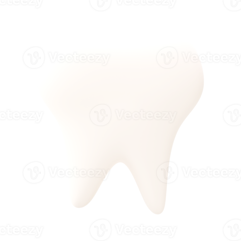 branco dente elemento dentro 3d estilo. png