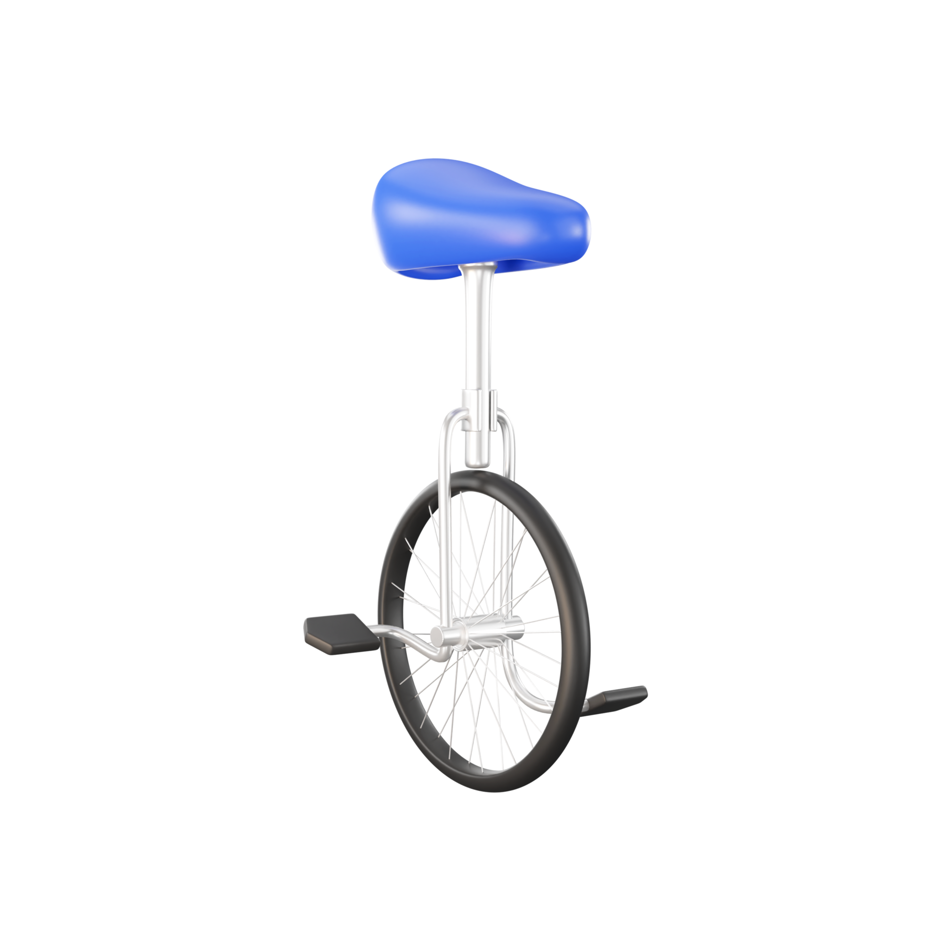 3D Illustration of Blue Unicycle Icon. 23561251 PNG