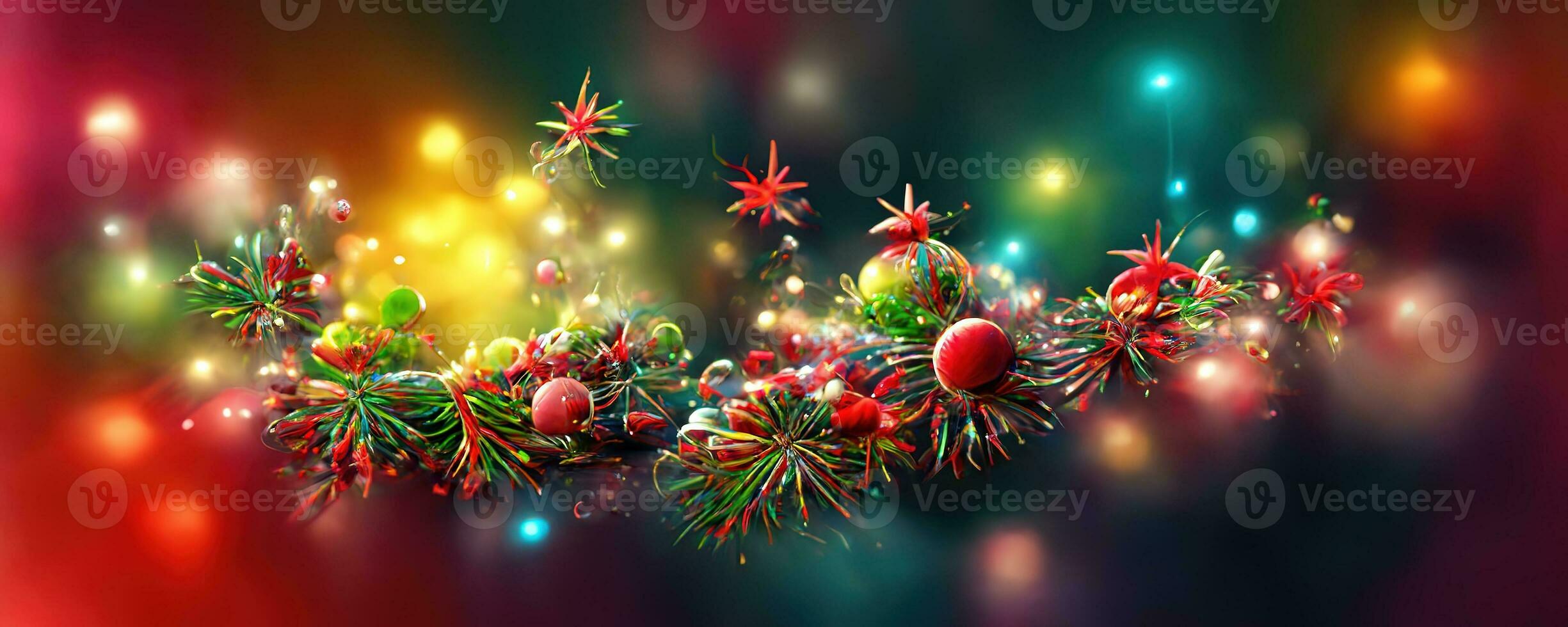 Christmas new year background, dynamic vibrant holidays concept Xmas with copy space 3d rendering. Merry christmas and happy new year celebration photo