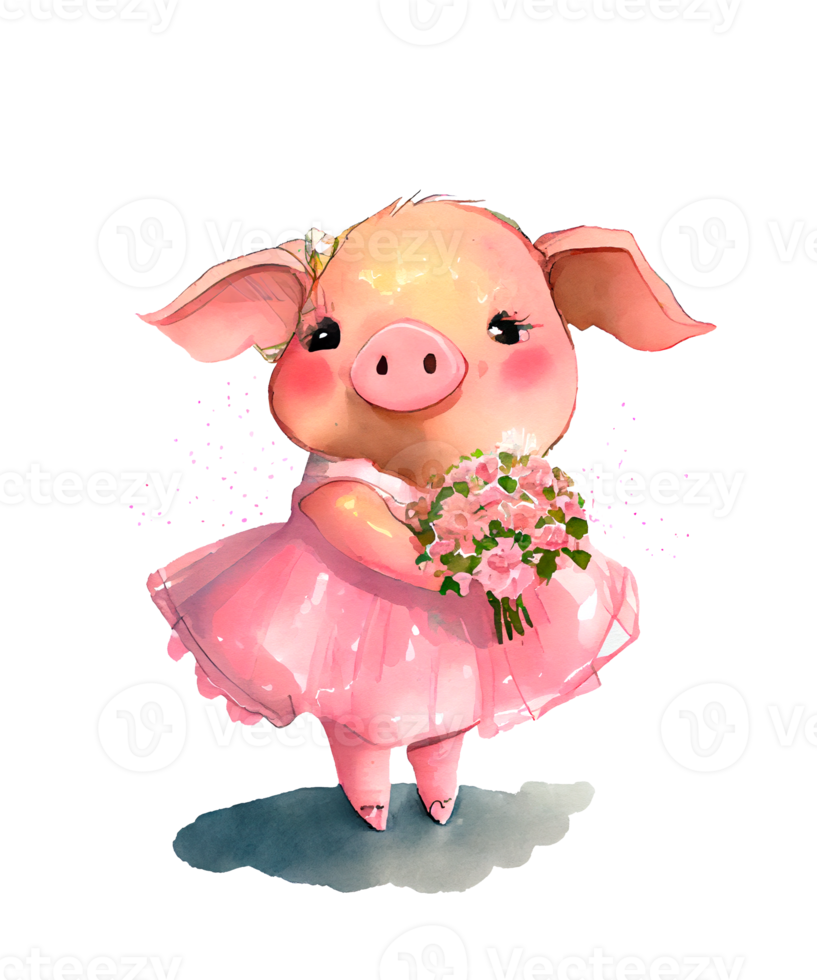 Pig Ladies Watercolor png