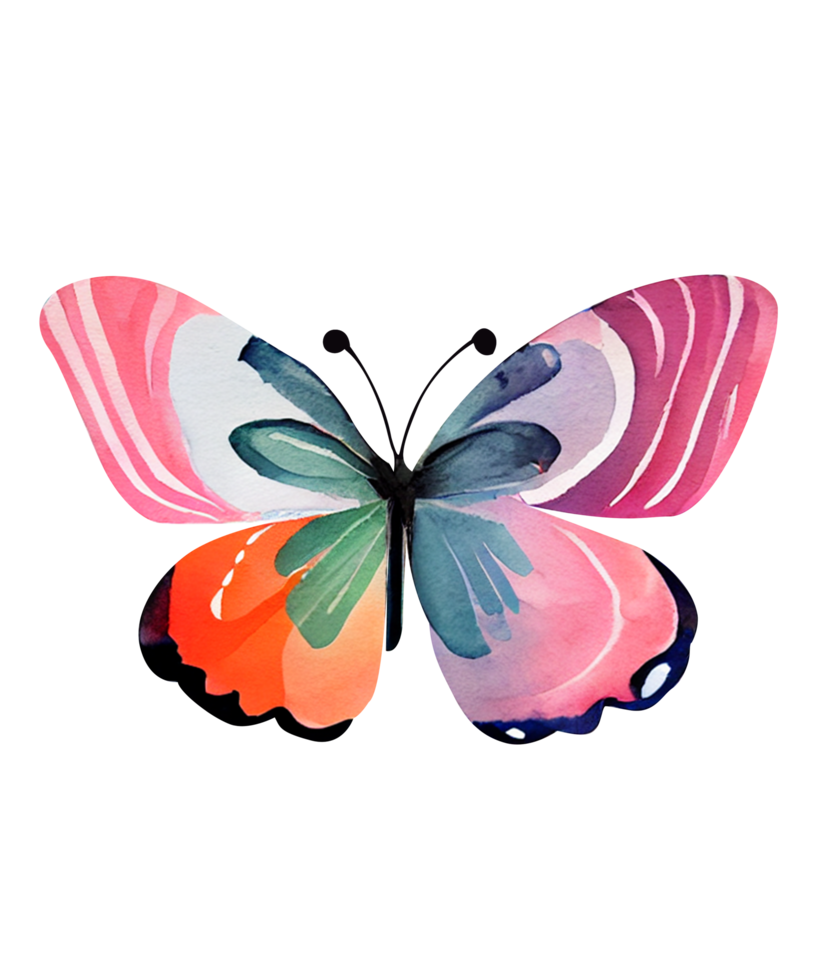 sensationnel papillons aquarelle ai génératif png