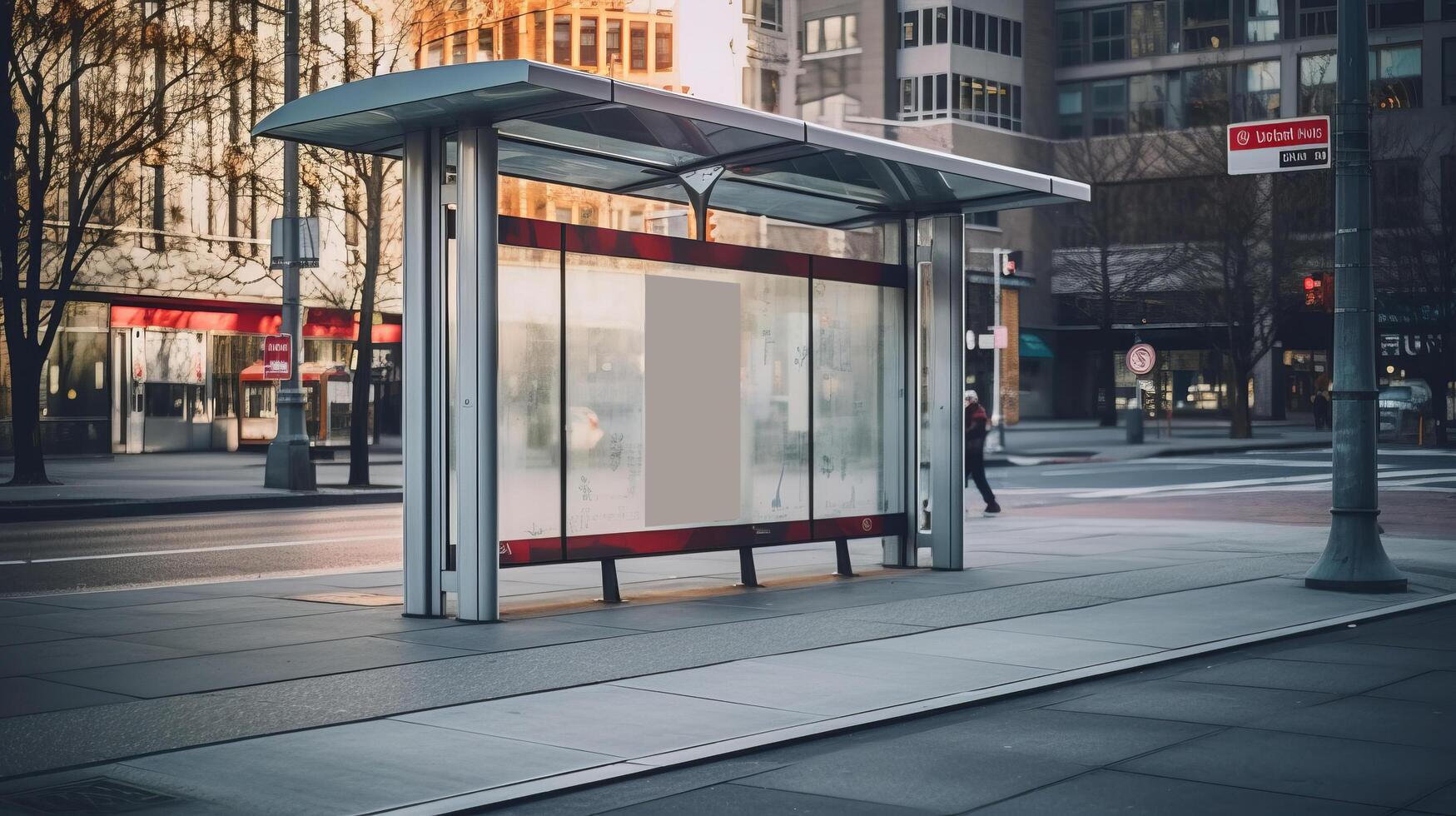 A bus stop mockup. Illustration photo