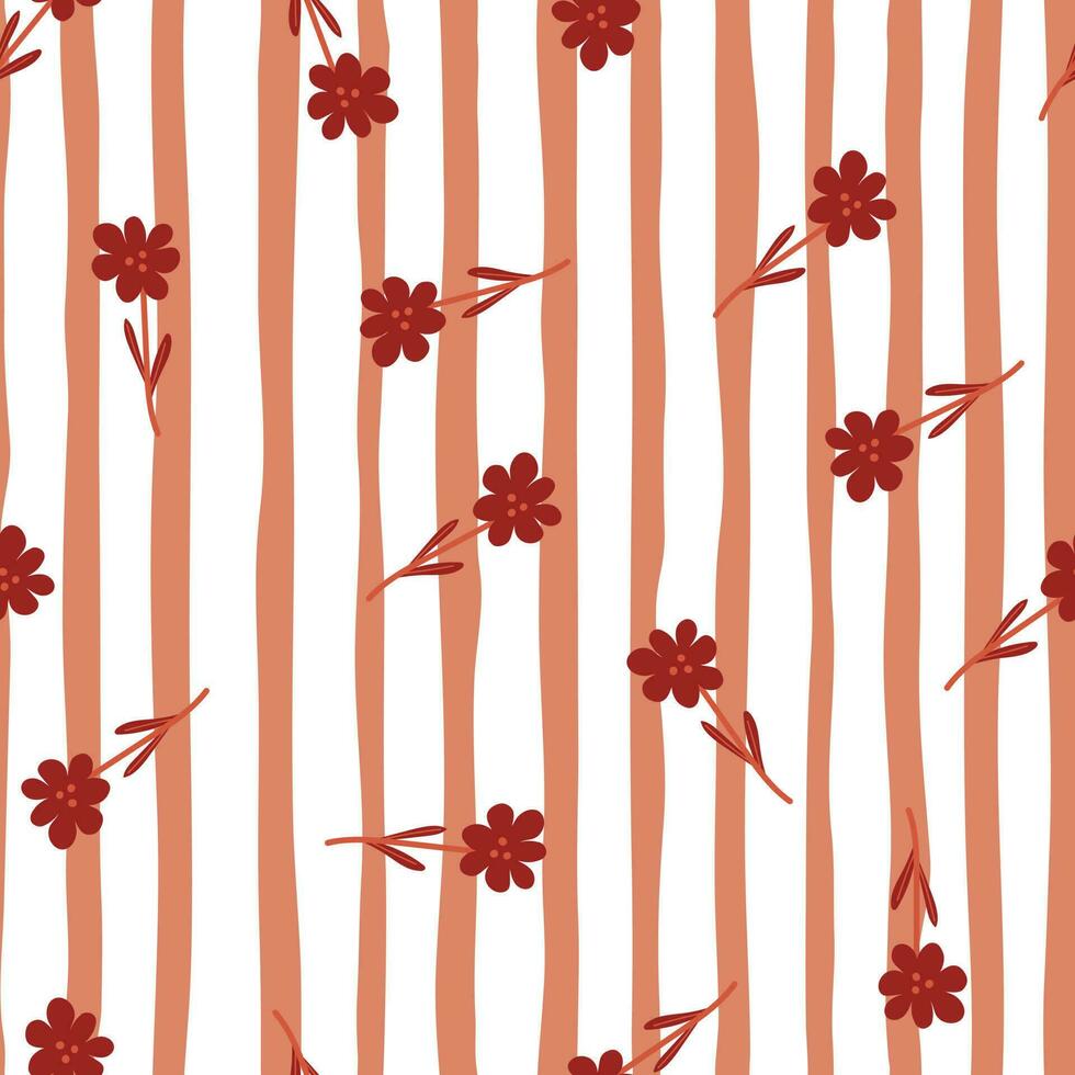 Little flower seamless pattern in naive art style. Decorative floral ornament wallpaper. vector