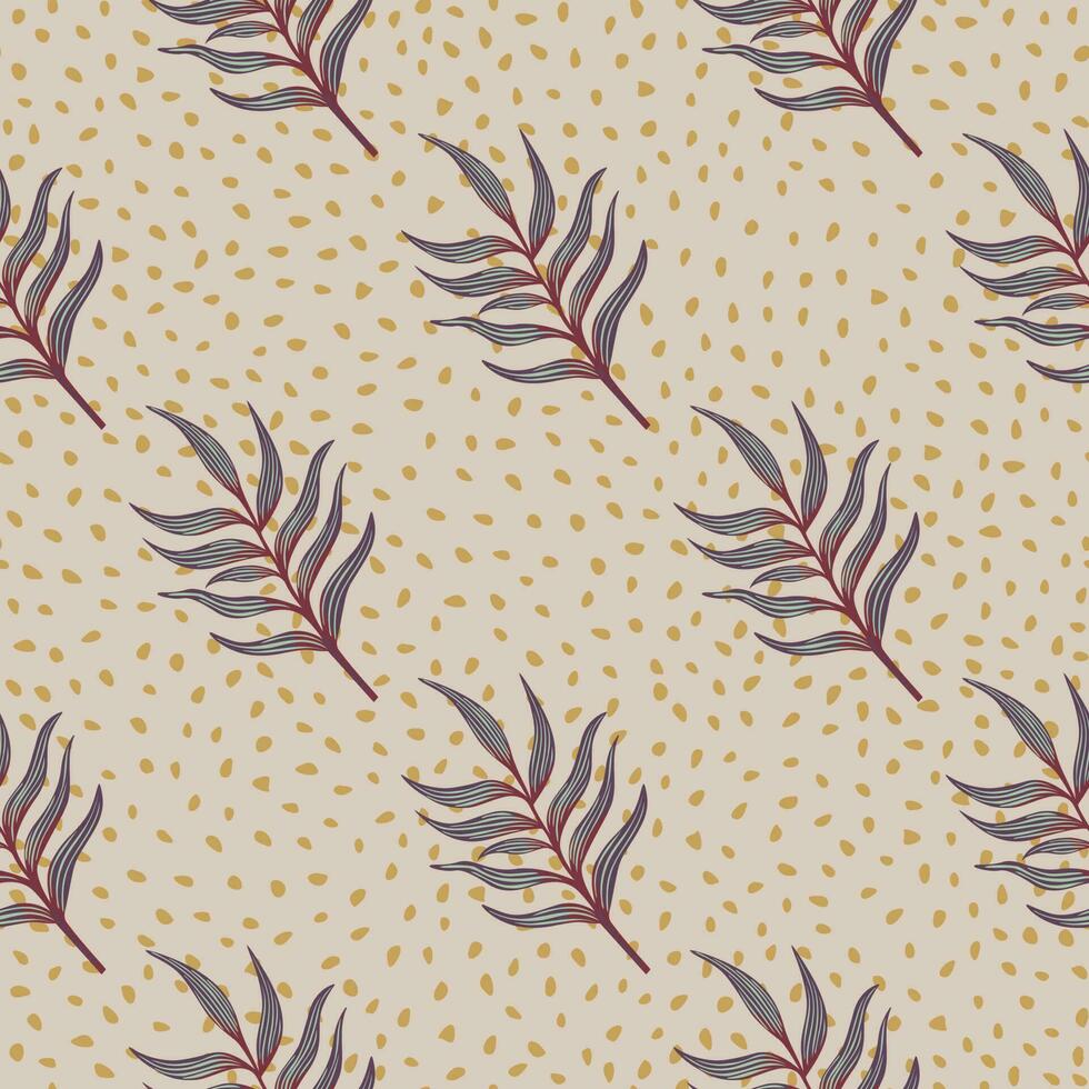 Fern leaf wallpaper. Abstract exotic plant seamless pattern. Tropical palm leaves pattern. Botanical texture. vector