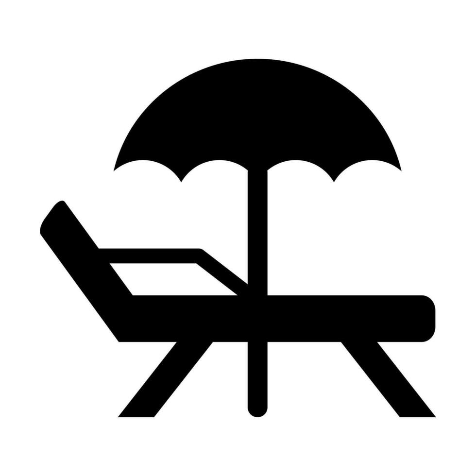 Deck Chair Icon Design vector