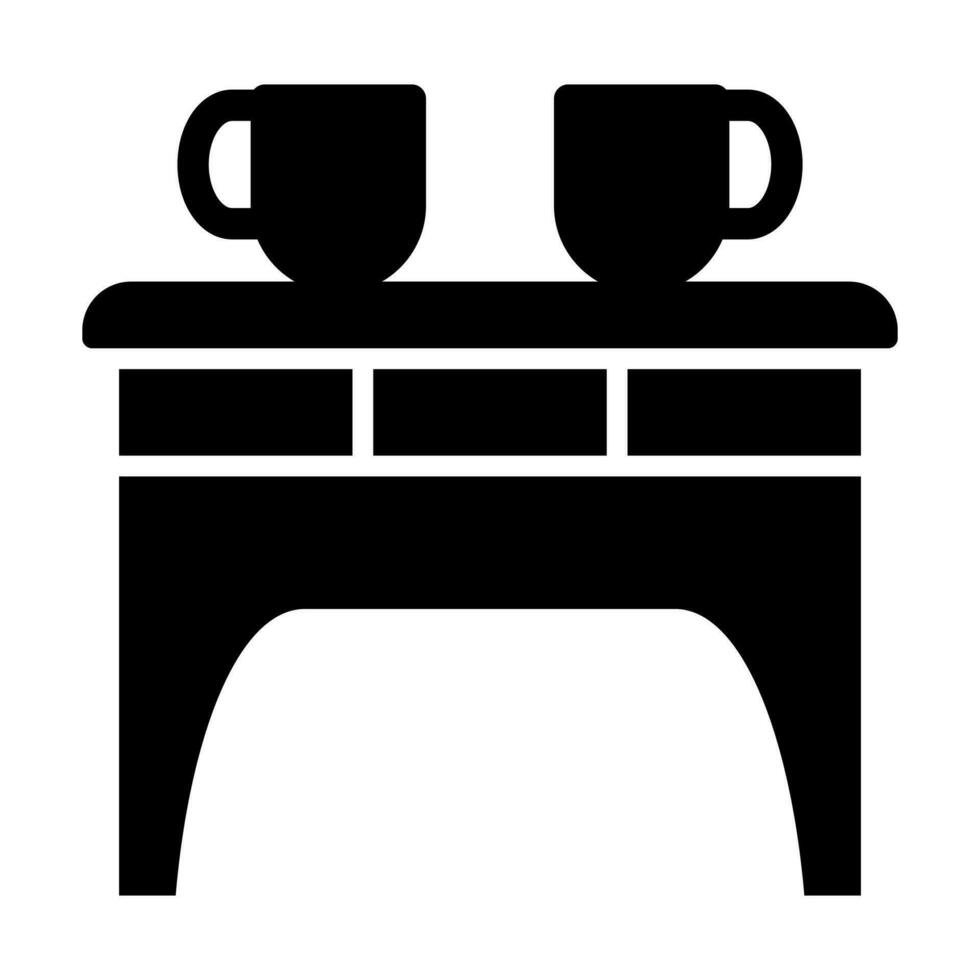 Coffee Table Icon Design vector