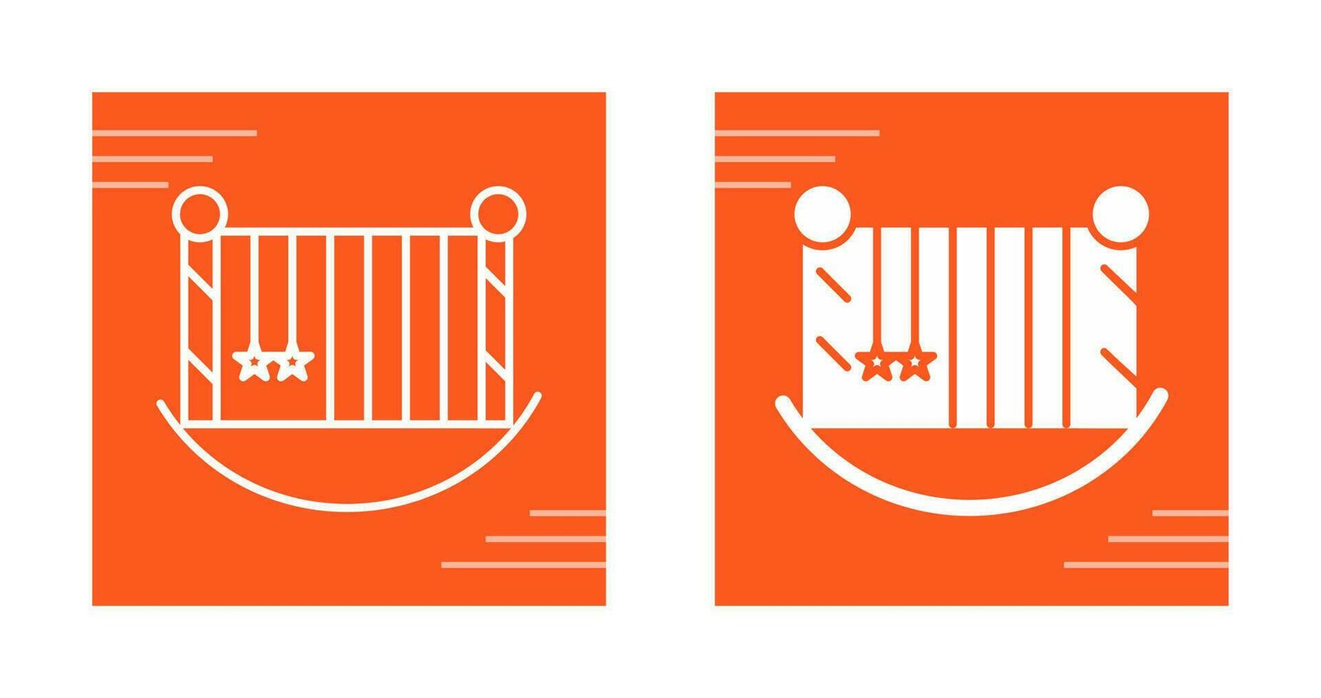 Baby Cot Vector Icon