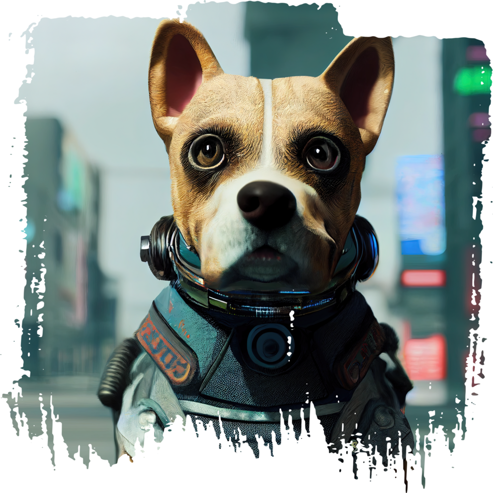 Cyberpunk Dog Sublimation png
