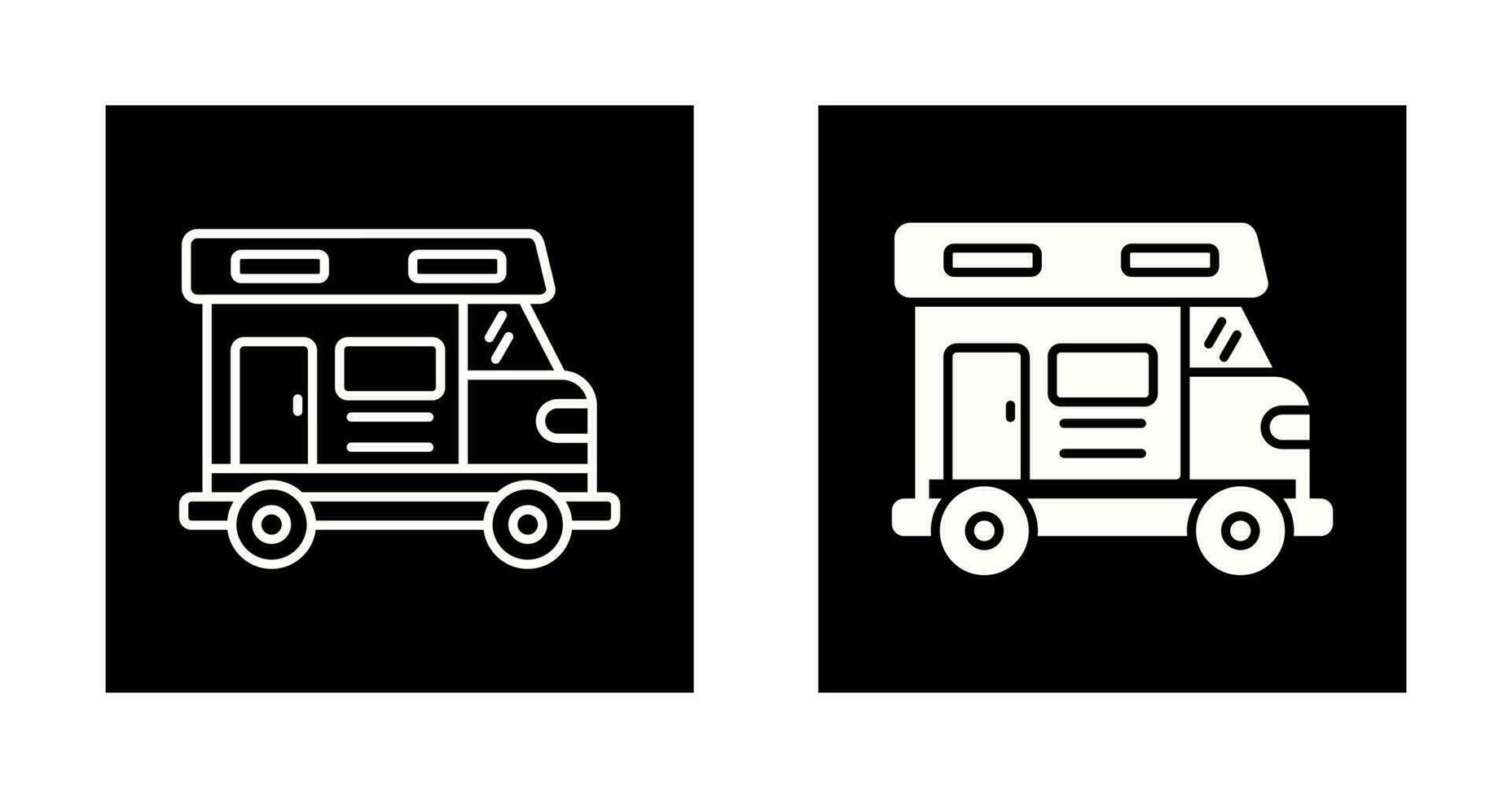 Camper Van Vector Icon