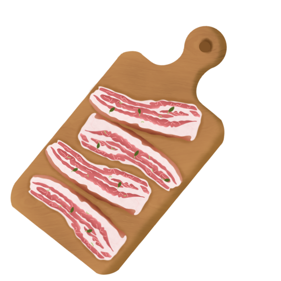 varkensvlees buik illustratie png