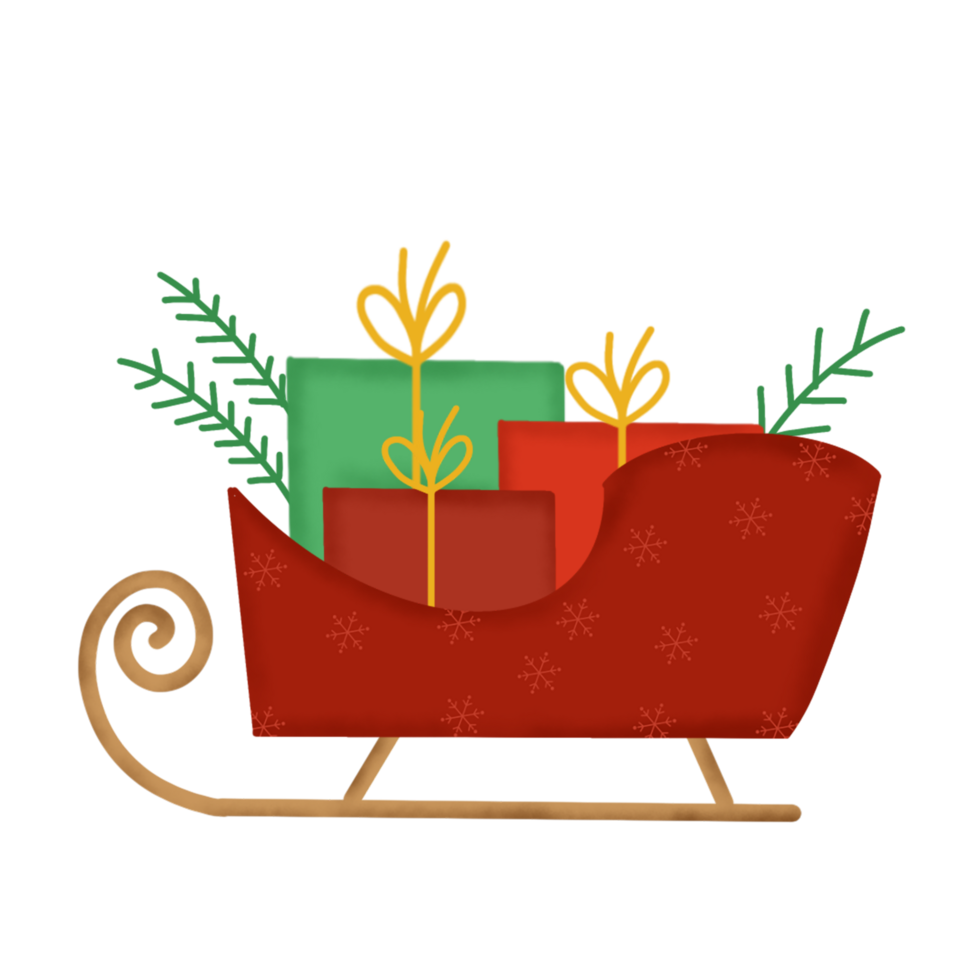 hand drawn christmas element png