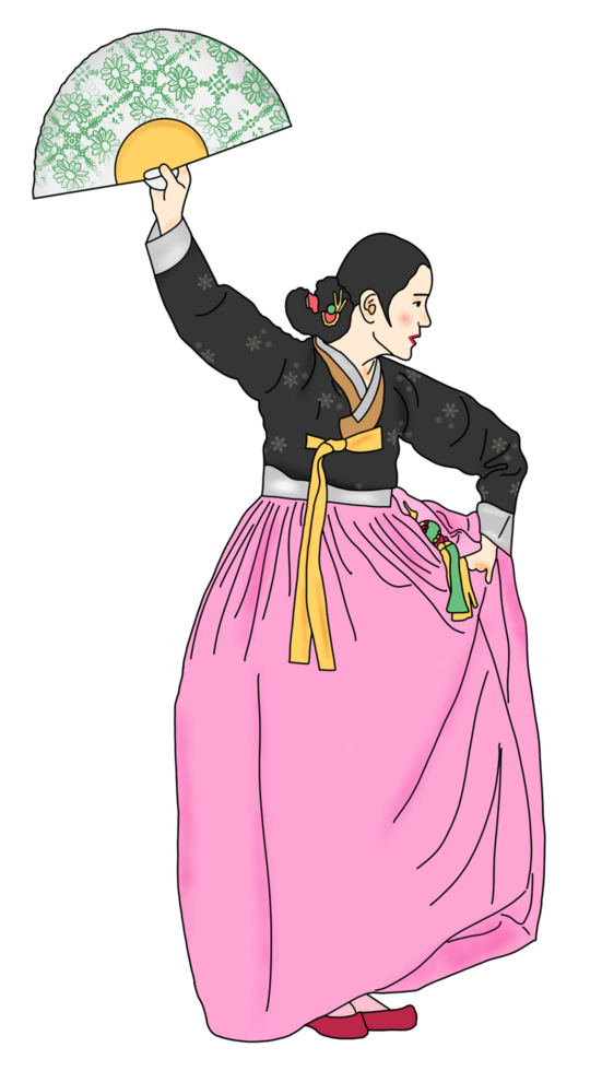 coreano tradicional danza png