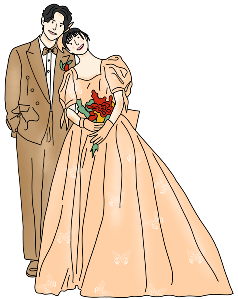 Hand Drawn Wedding Illustration 23564215 Png