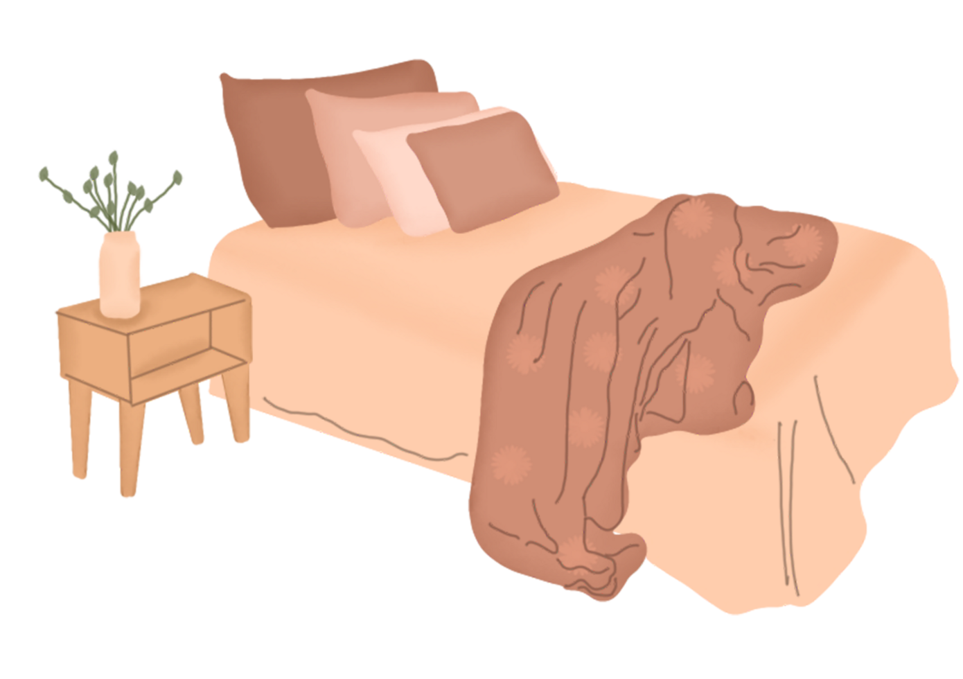 hand drawn furniture illustration png