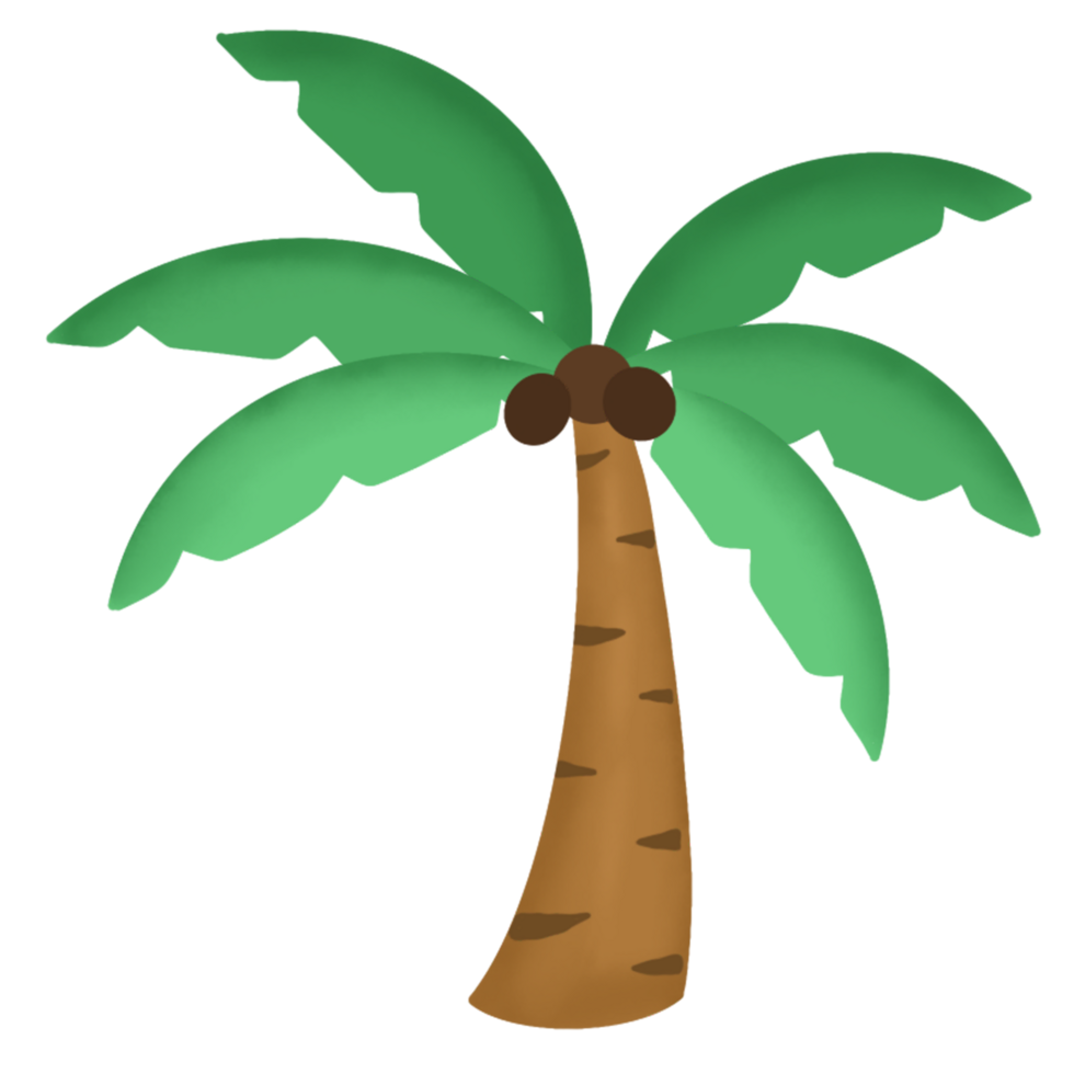 hand drawn summer element png