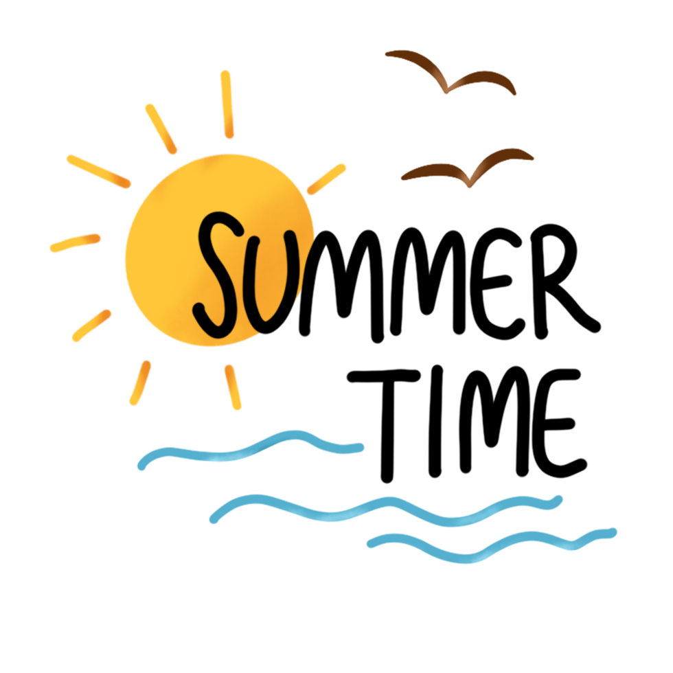 hand drawn summer element png