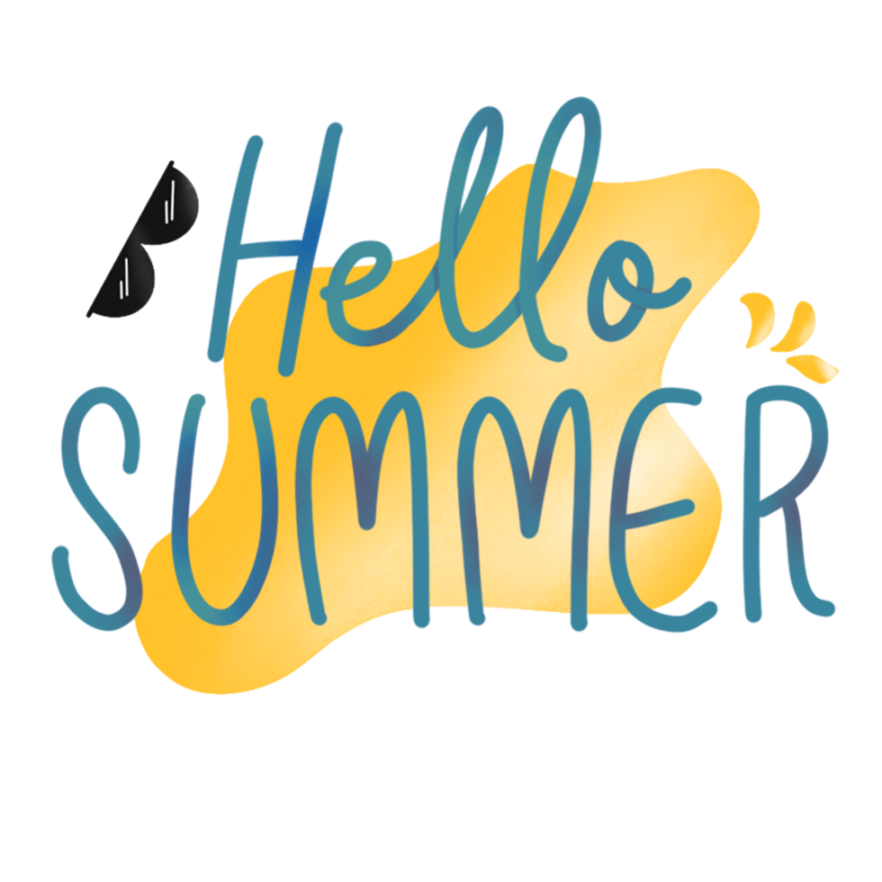 hand drawn summer element png