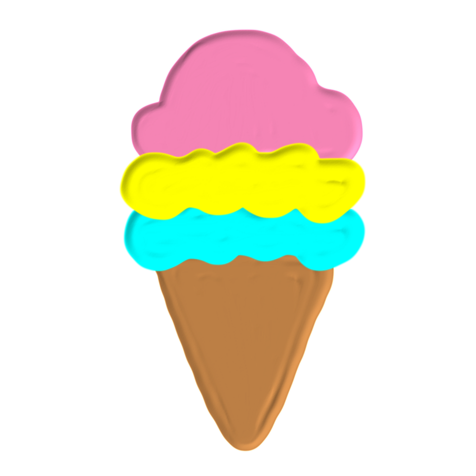 cute sticker with acrylic painting png