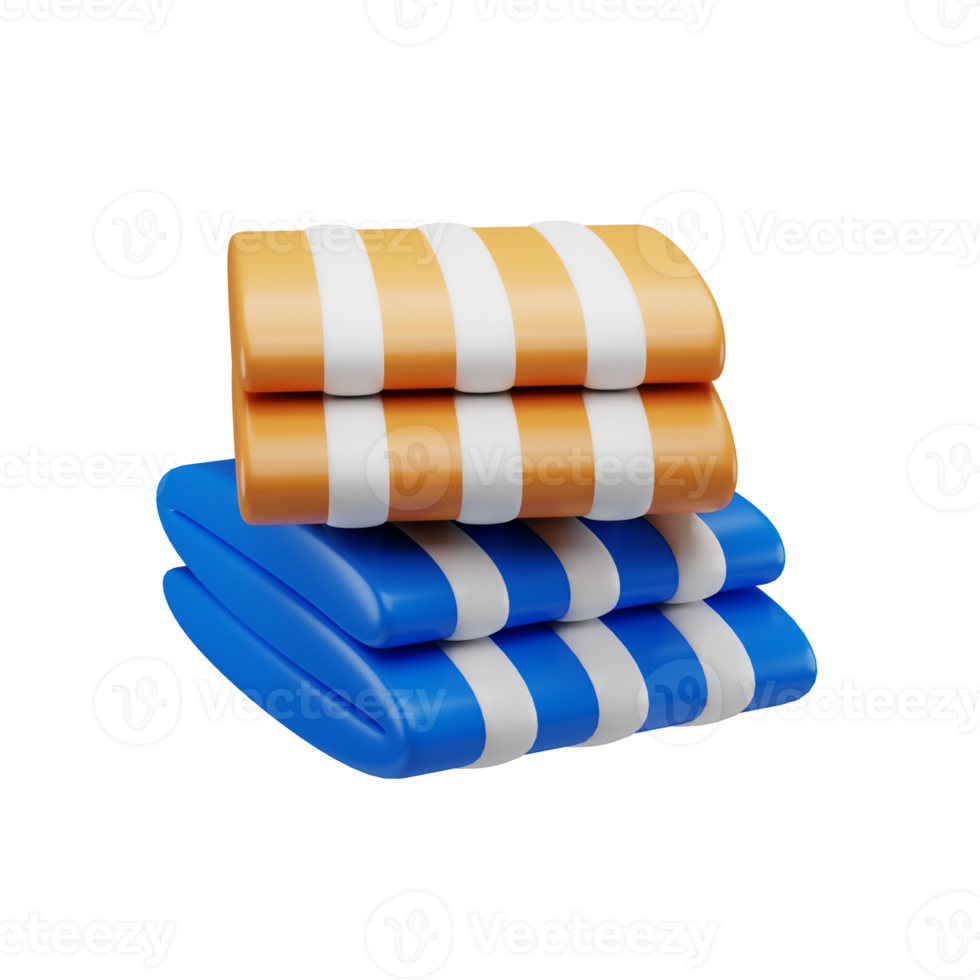 3D Beach Towel Render Illustration png