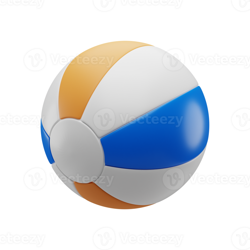 3D Beach Ball Render Illustration png