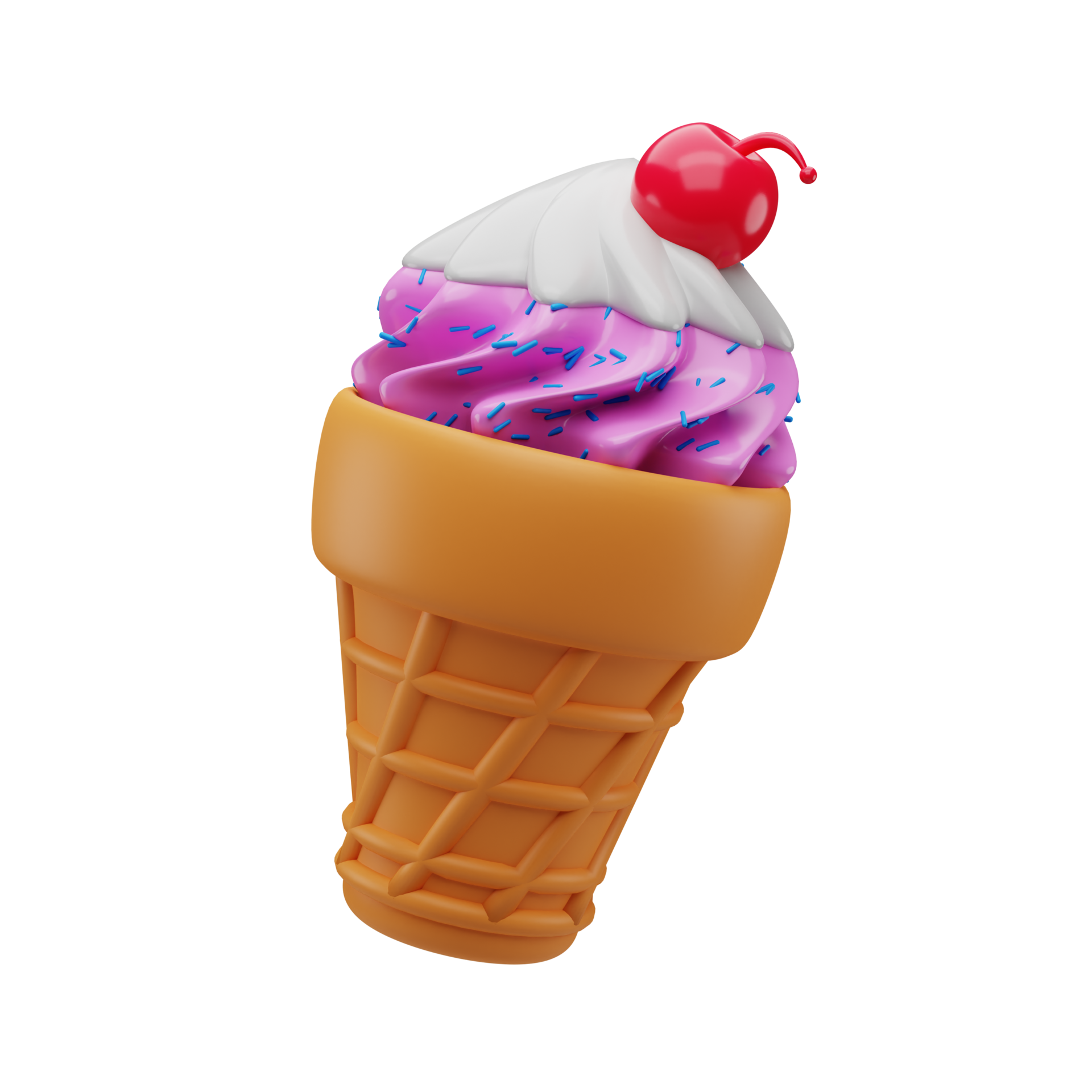 3D Ice Cream Render Illustration 23564725 PNG