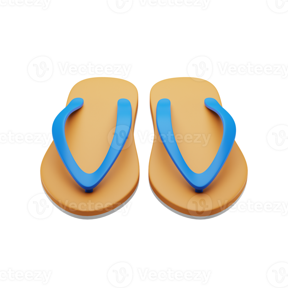 3D Flip Flop Render Illustration png