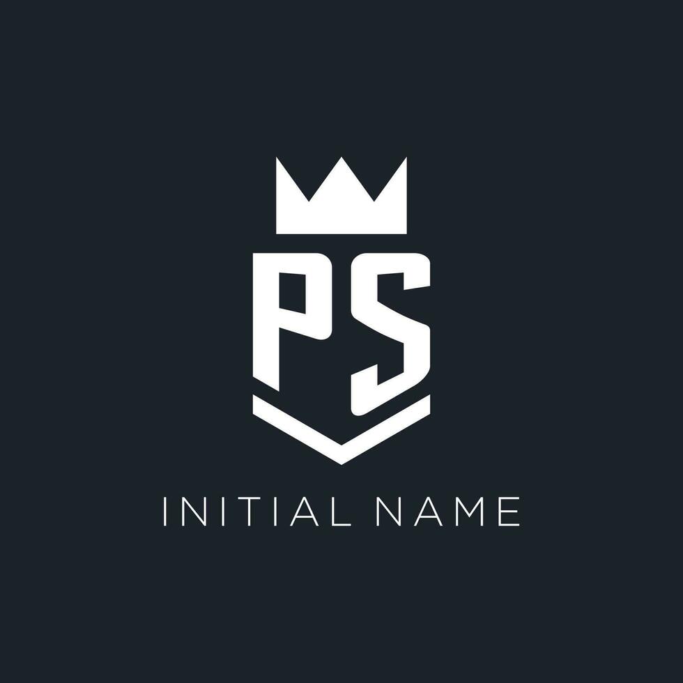 PM monogram logo initial with crown and shield guard shape style 15161334  Vector Art at Vecteezy