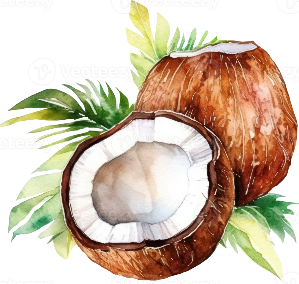 Coconut Fruit Watercolor. png