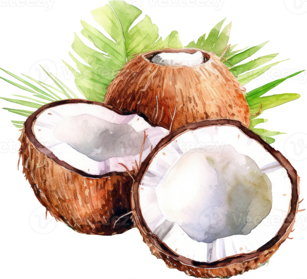 Coconut Fruit Watercolor. png