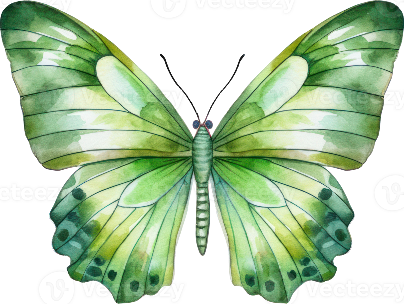 mariposa acuarela ilustración. ai generado png