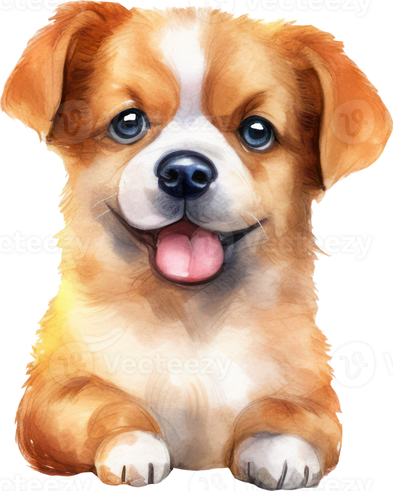 Cute Puppy Dog Watercolor. png