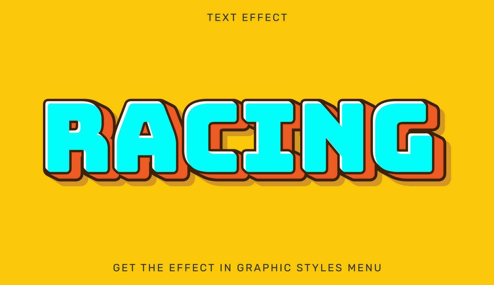Vector illustration of racing text effect