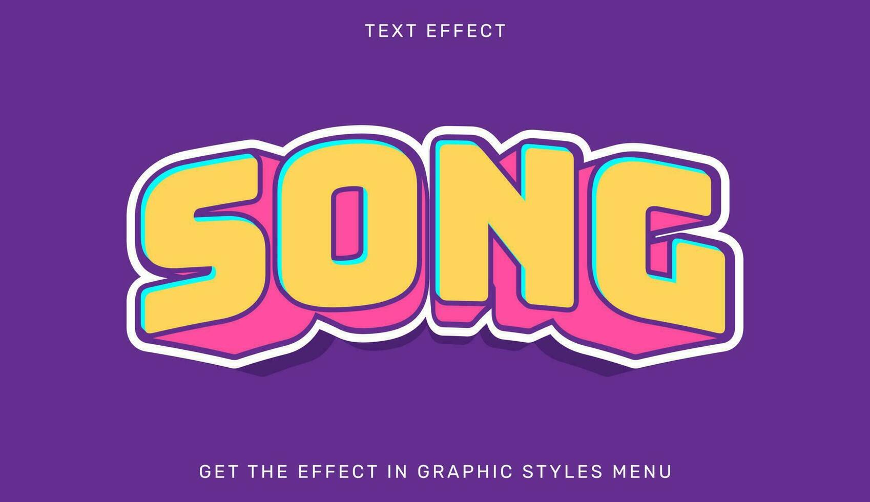 Vector illustration of song text effect
