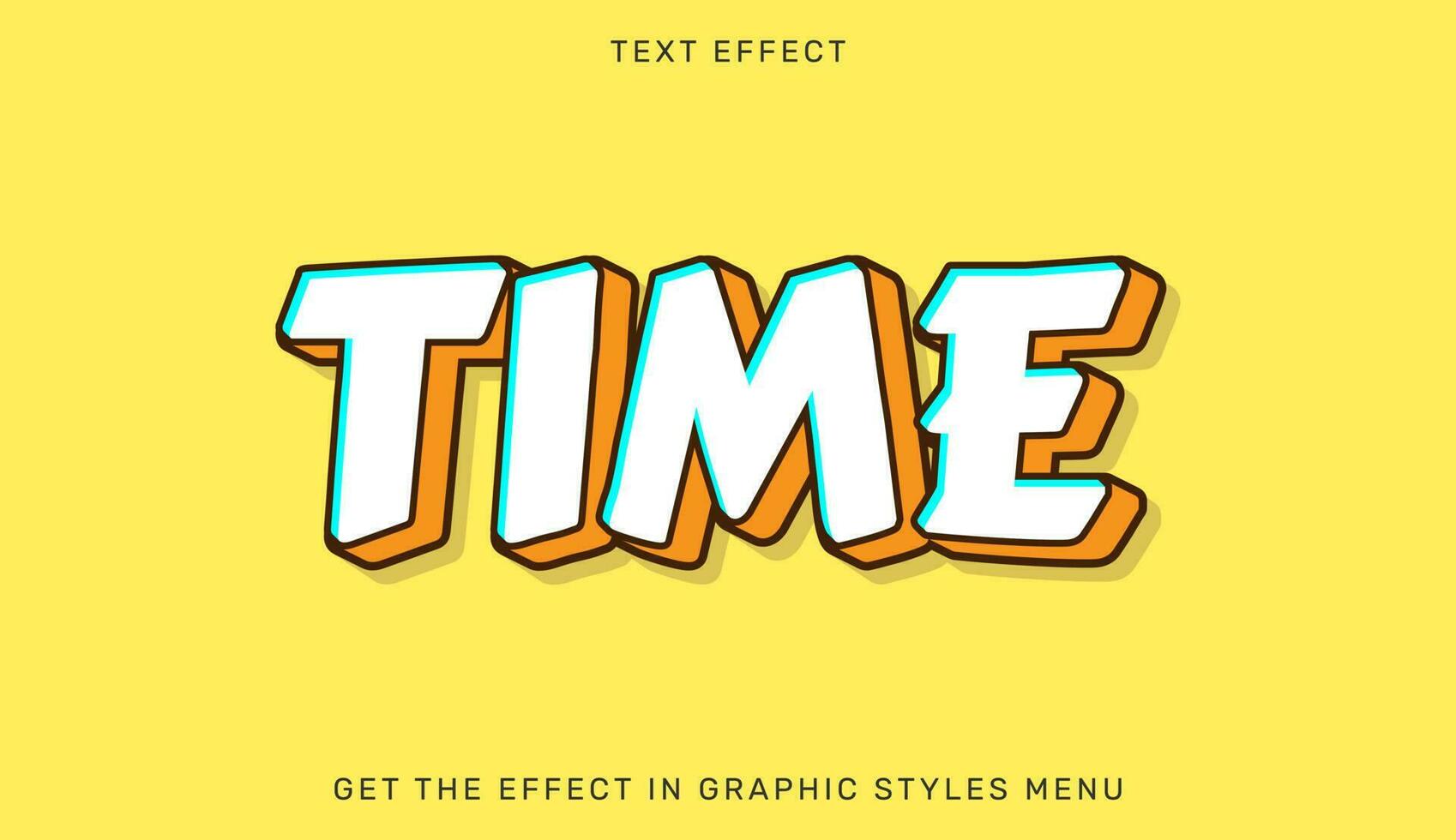 Vector illustration of time text effect