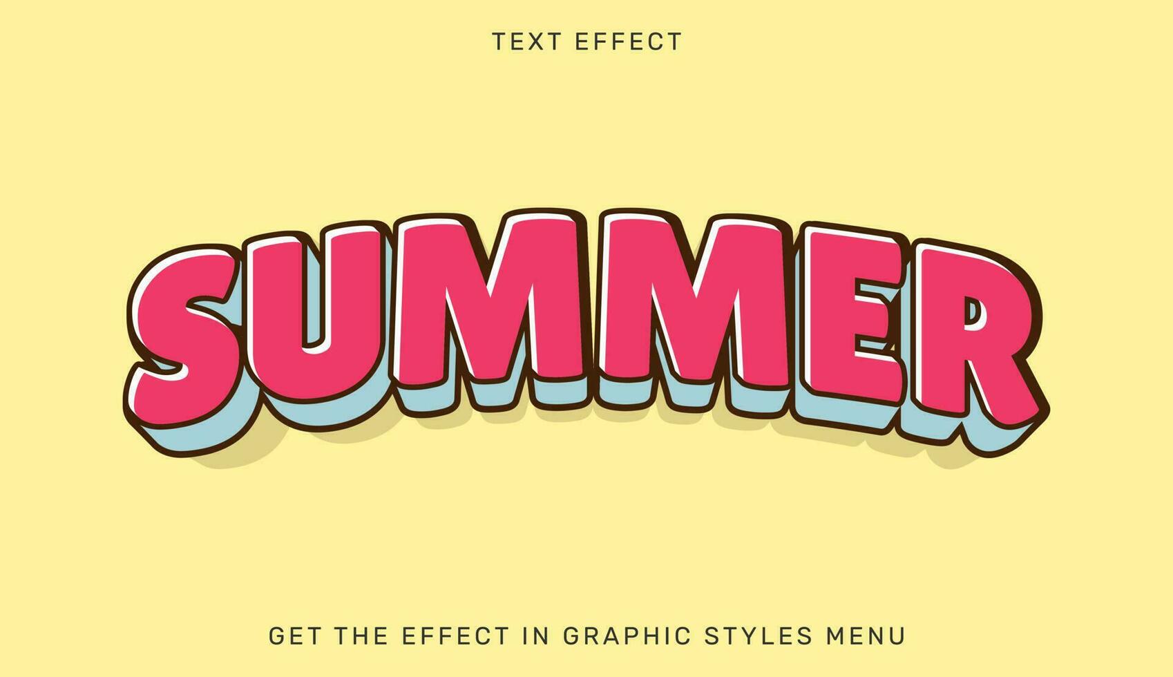 Vector illustration of summer text effect