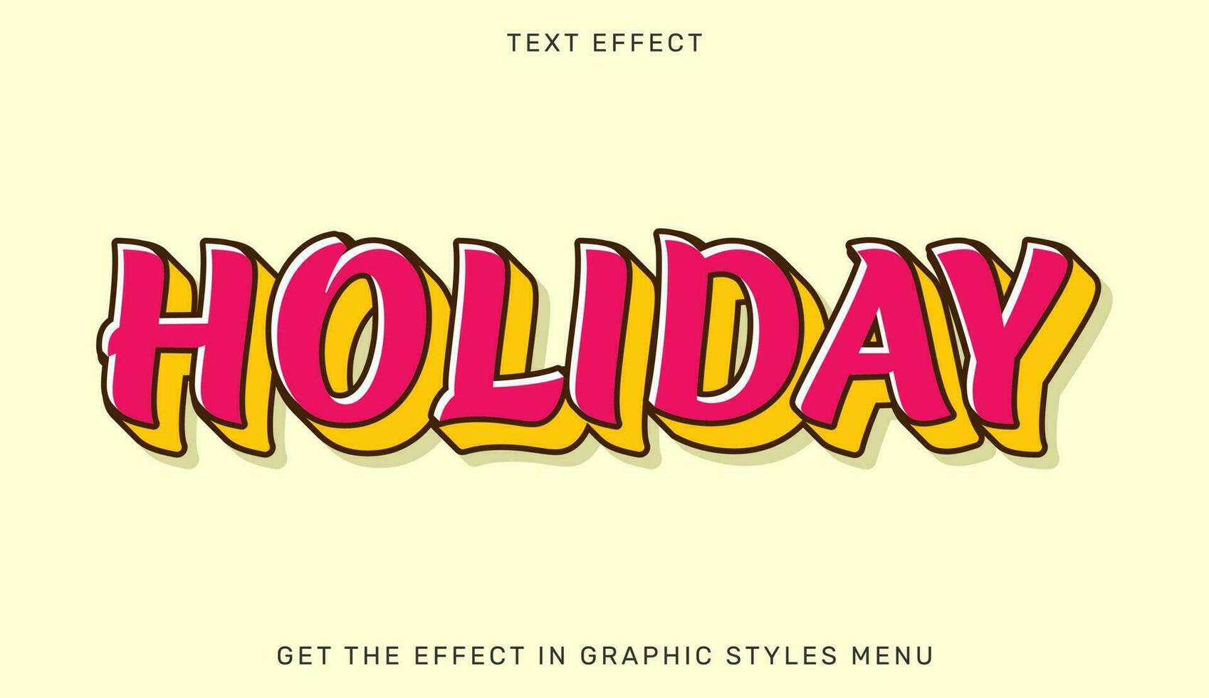 Vector illustration of holiday text effect