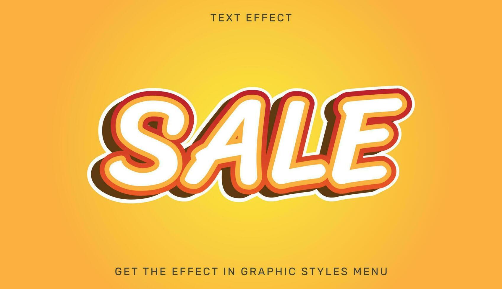 Sale editable text effect in 3d style vector