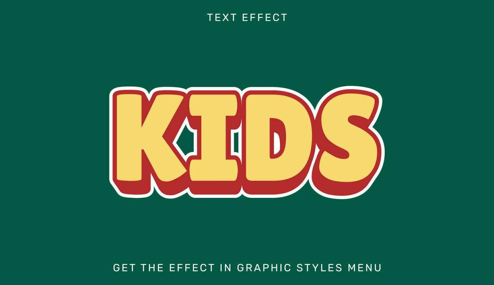 Kids editable text effect template vector