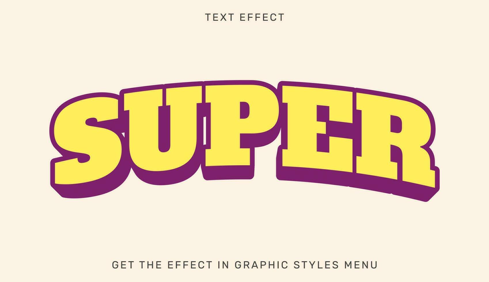 Super editable text effect template vector