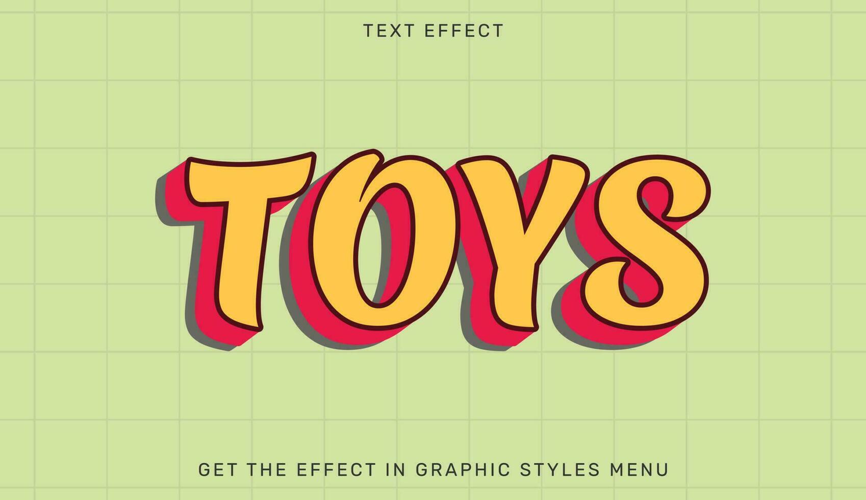 Toys editable text effect template vector