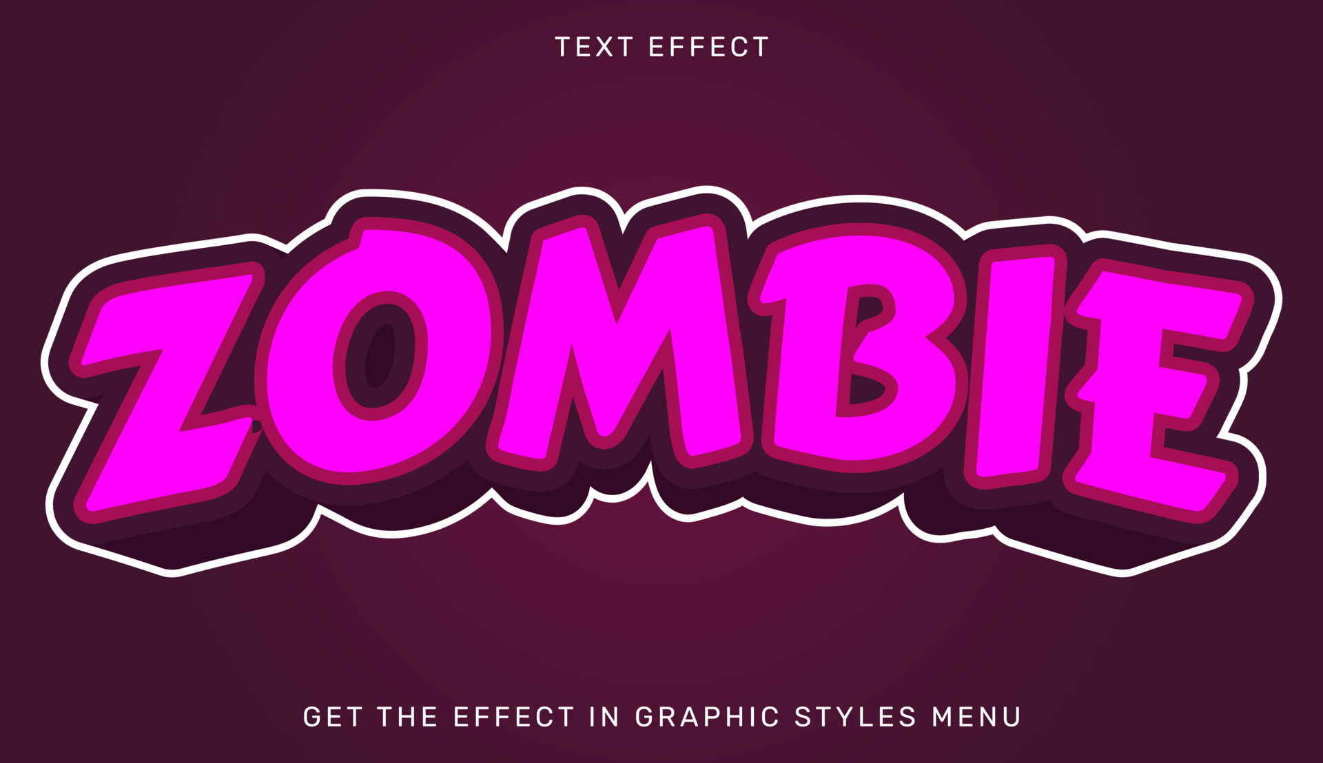 Premium Vector  Zombie tsunami editable text effect 3d gradient style