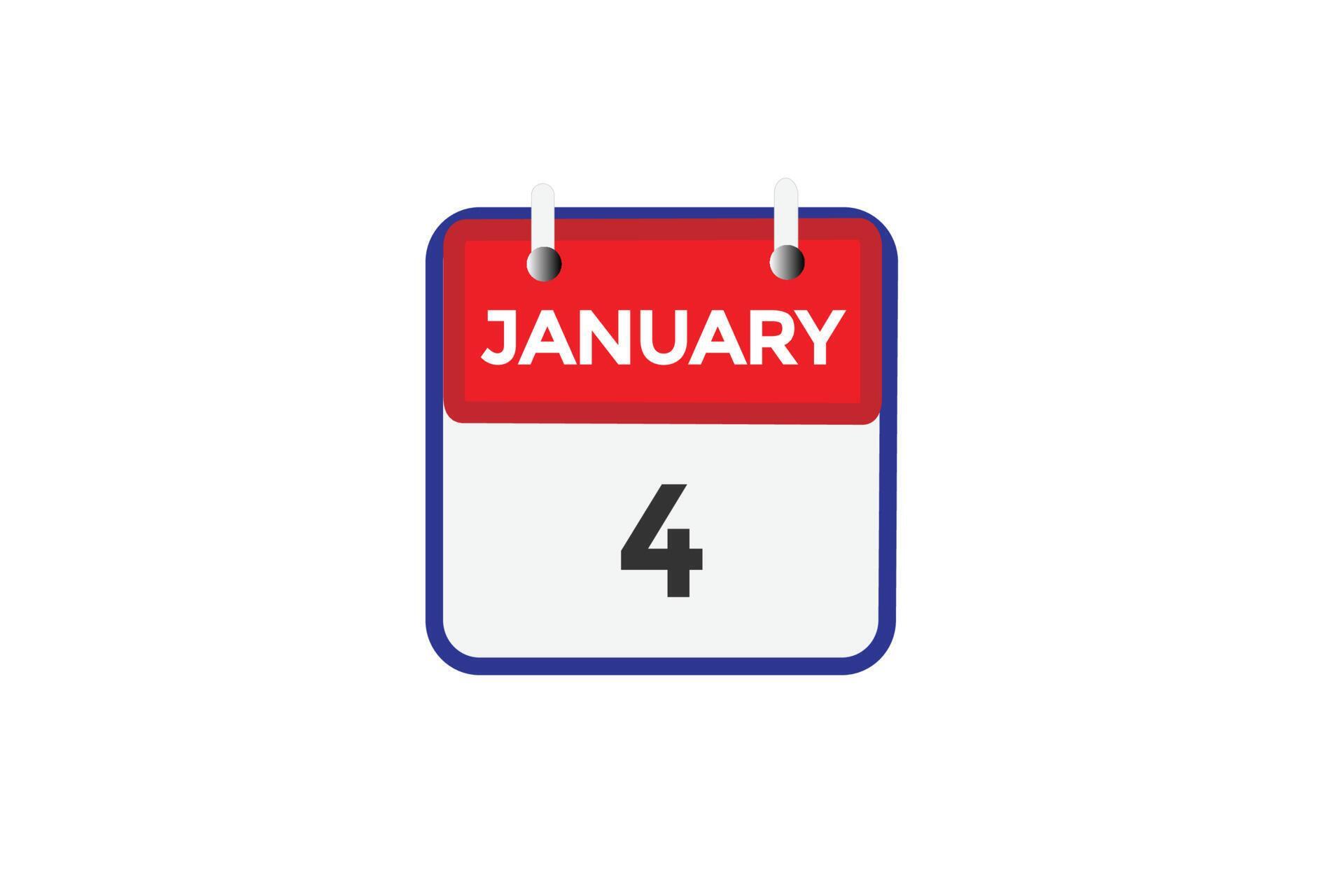 January 4 Calendar Date Reminder calendar 4 January Date Template january-4-calendar-date-reminder-calendar-4-january-date-template