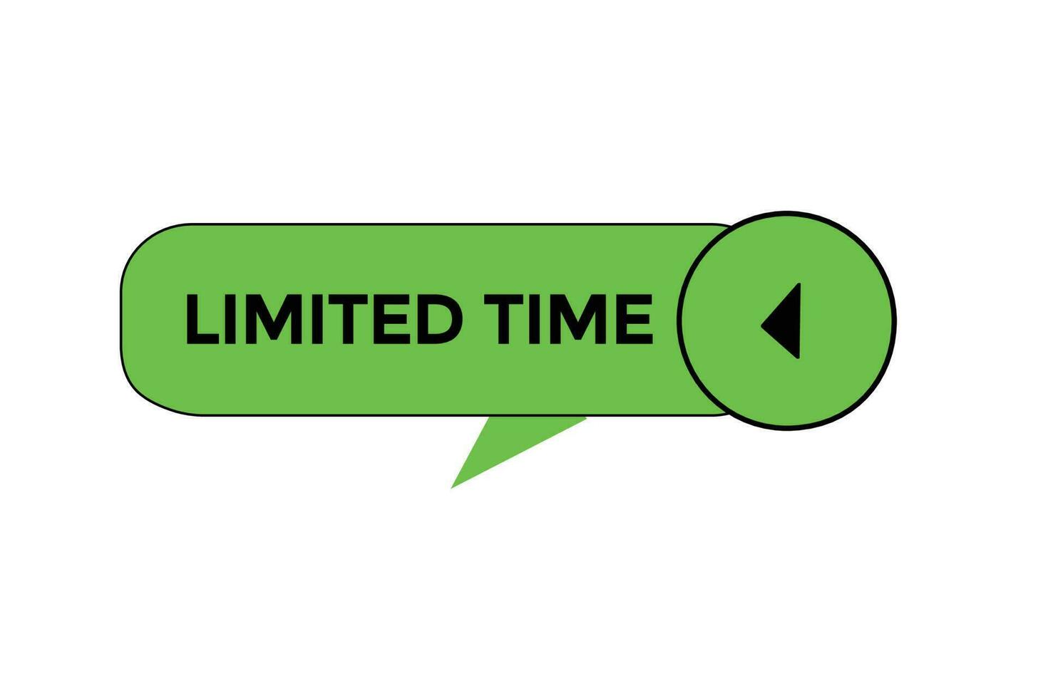 limited time vectors.sign label bubble speech limited time vector