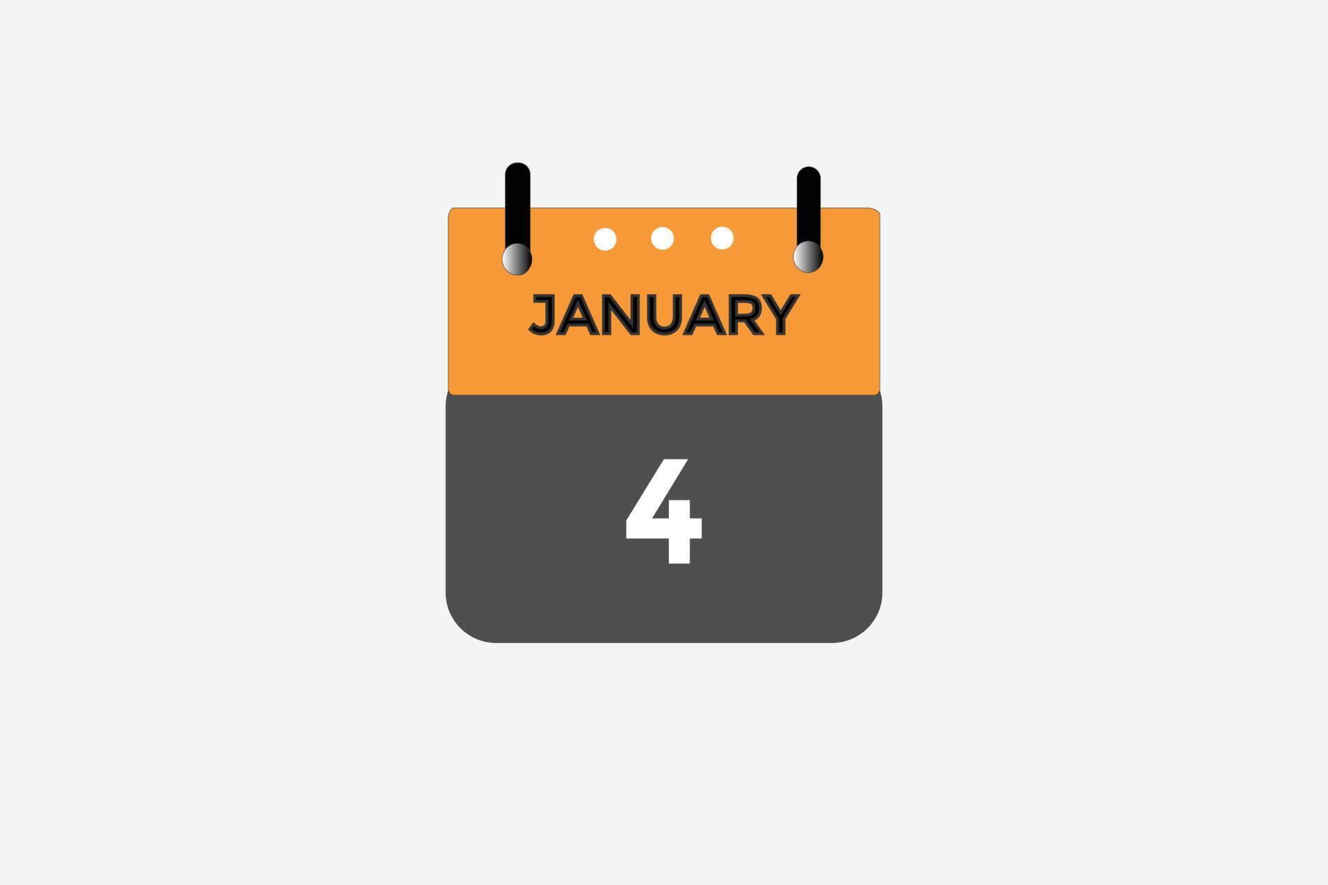 January 4 Calendar Date Reminder calendar 4 January Date Template january-4-calendar-date-reminder-calendar-4-january-date-template