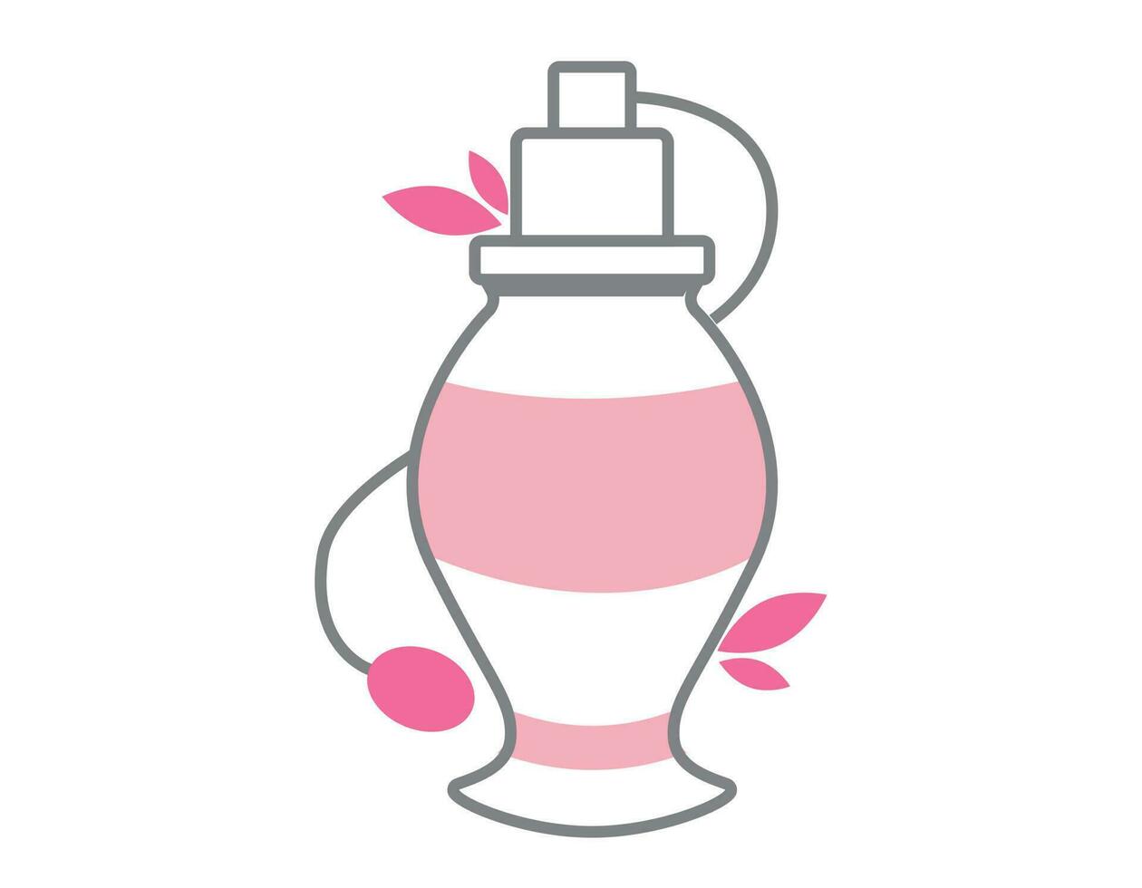 vector aislado plano rosado hembra perfume botella icono.