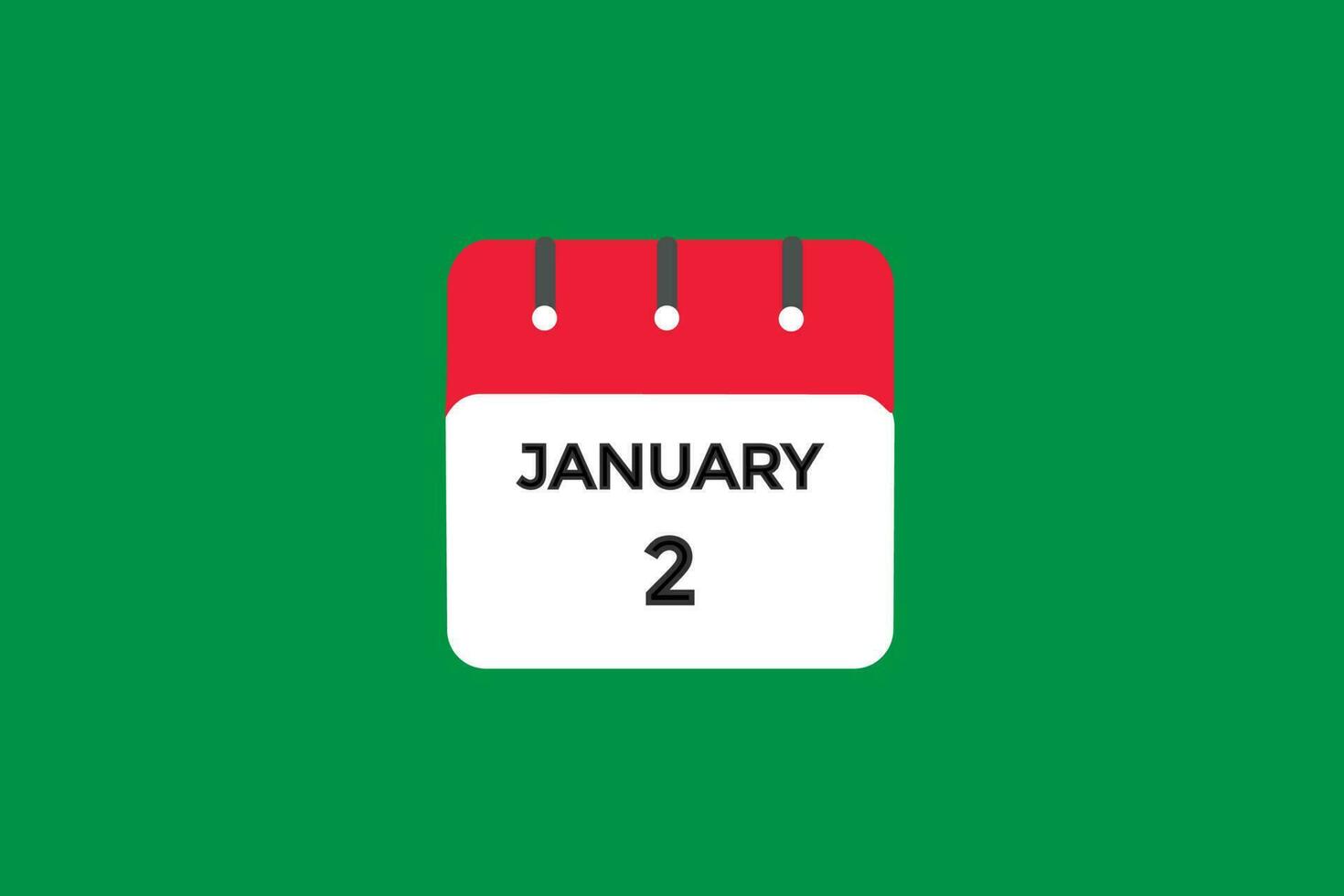 january 2 calendar date reminder,calendar 2 january date template vector