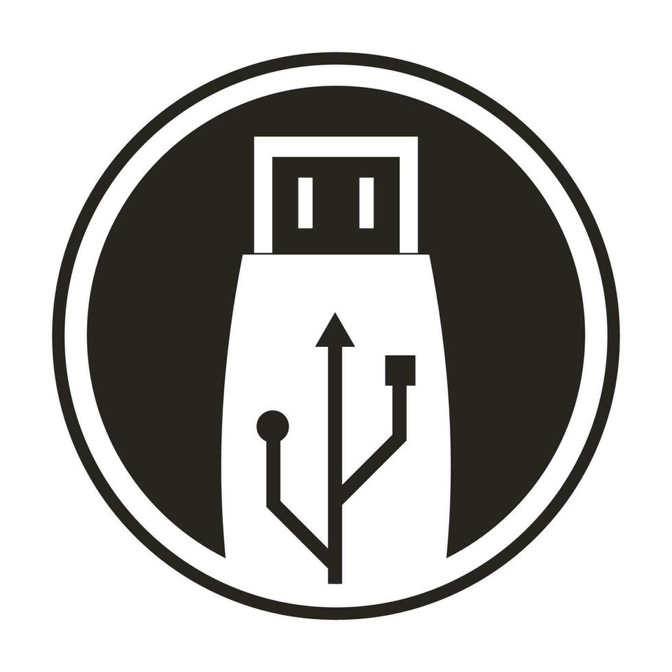 USB icon vector